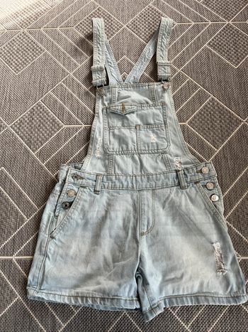 Salopette short jean
