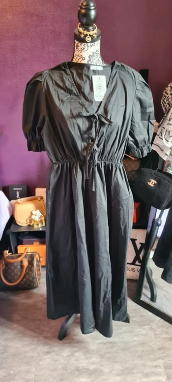 Robe longue noir 100%coton
