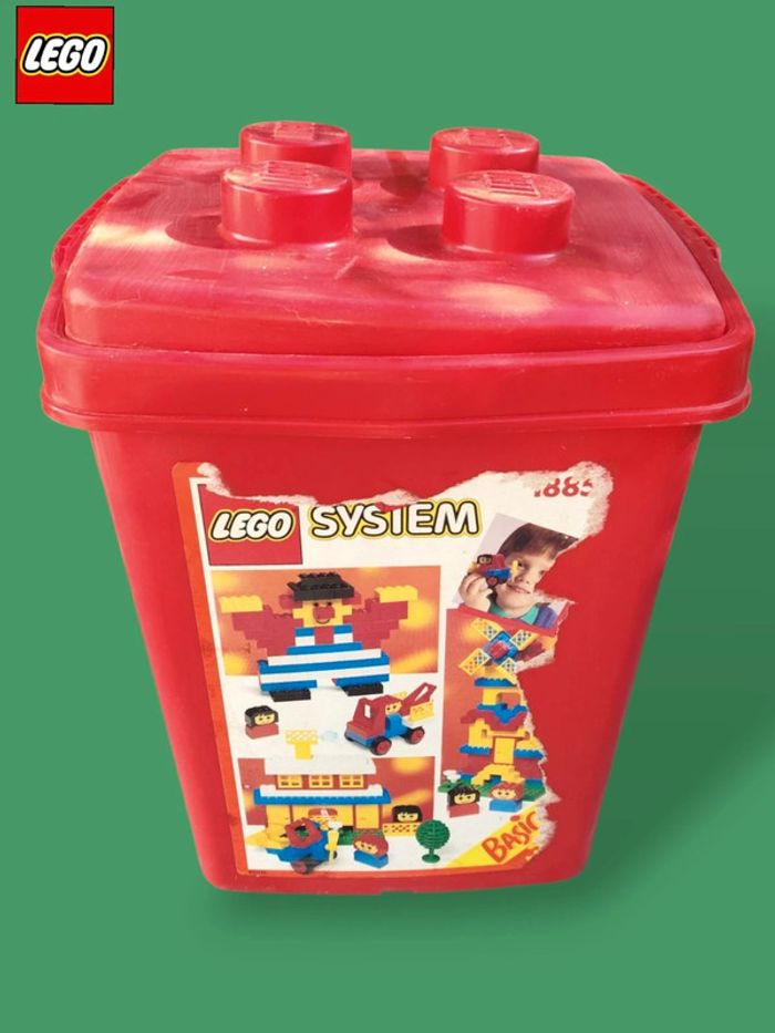 Boîte Lego system 1885 de 1992 avec 1,2kg de pièces en vrac - photo numéro 2