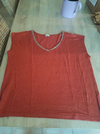Tee shirt taille L pimkie couleur rouille