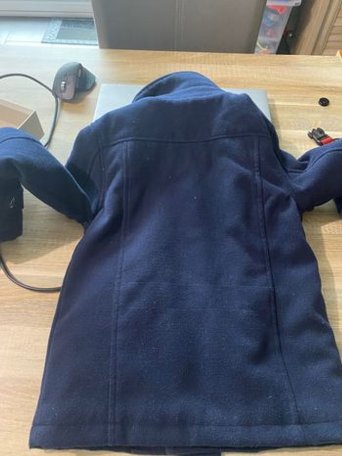 Manteau fermeture éclair et boutons bleu marine 8 ans - photo numéro 2