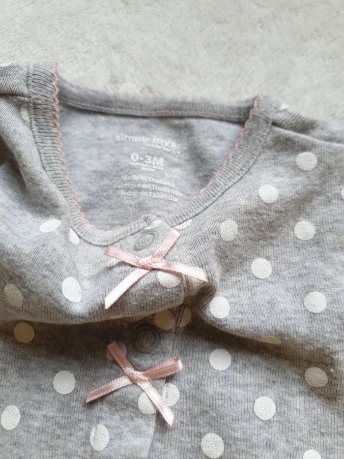 Barboteuse à pois girafe rose - photo numéro 4