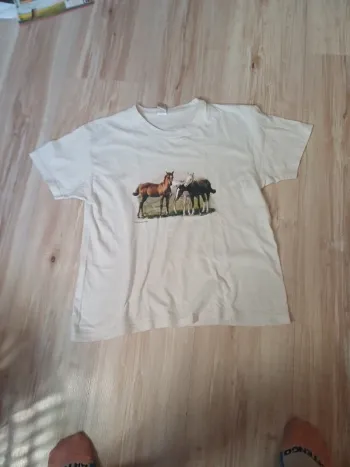 Tee shirt motifs cheval 9/11 ans