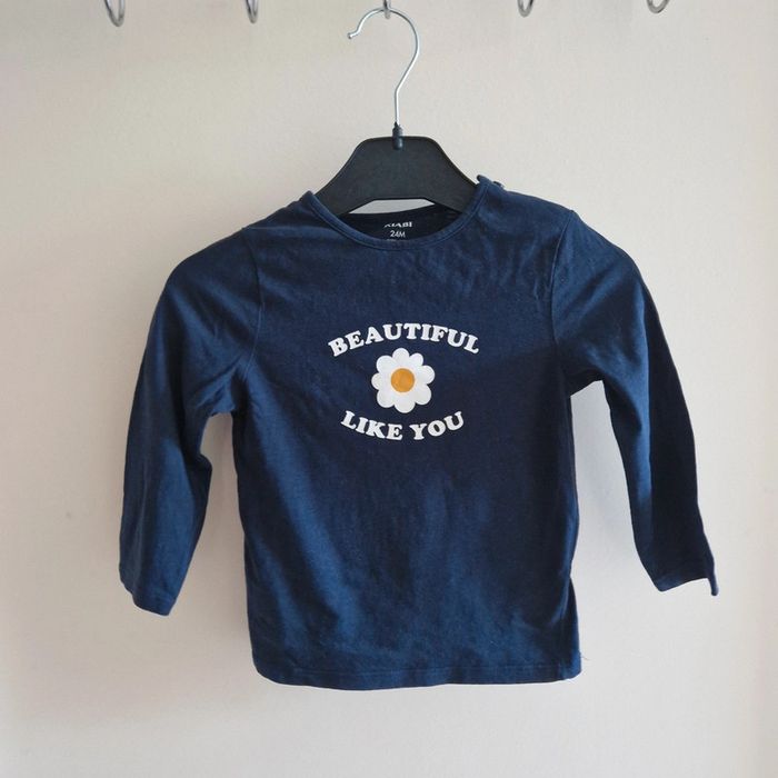 2 ans tee-shirt fleur