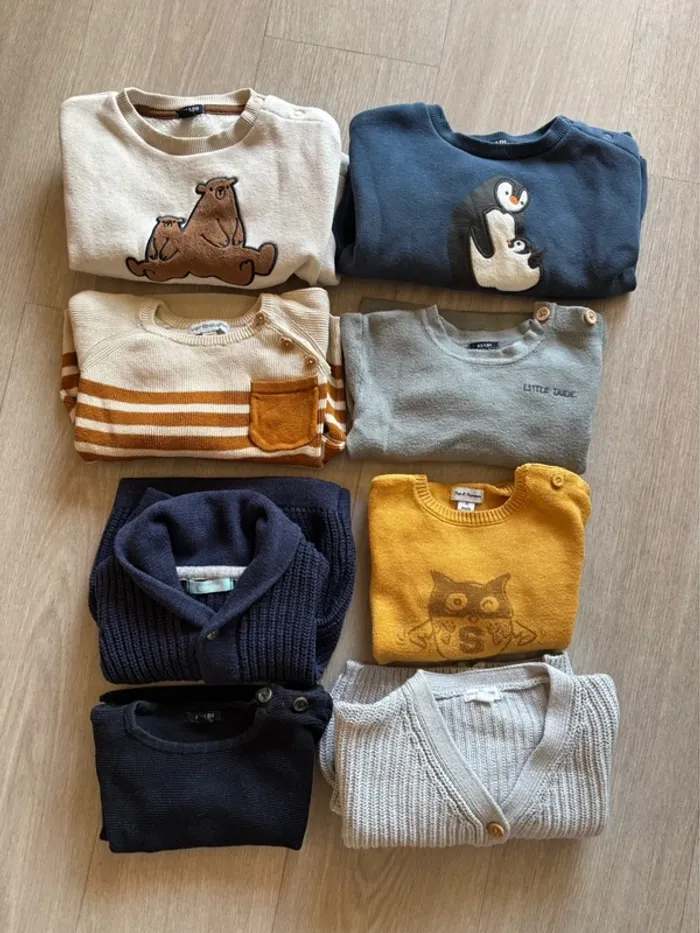 Lot pulls et sweats 12 mois