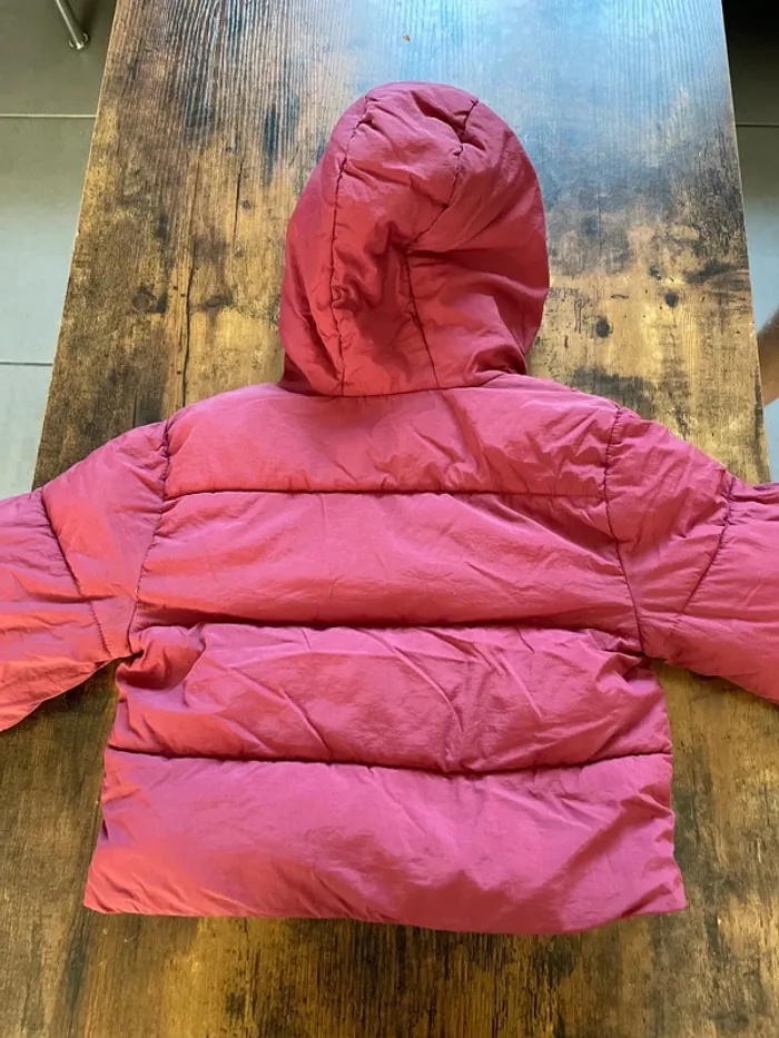 Doudoune bordeau à capuche - photo numéro 5