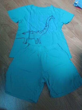 Pyjama short bleu dinosaure Tex 8 ans