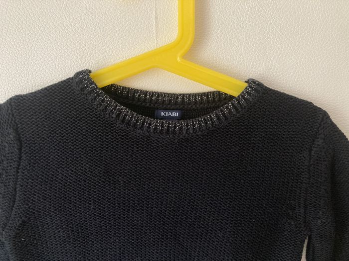 pull en maille de coton encolure pailleté - photo numéro 2