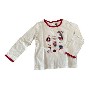 Sergent Major T-shirt manches longues blanc/fuchsia Taille 18 mois