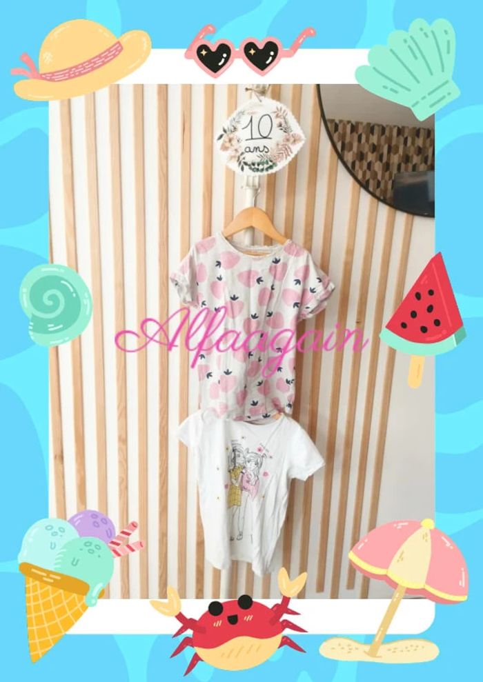 Lot T-shirts Okaïdi extenso 10ans