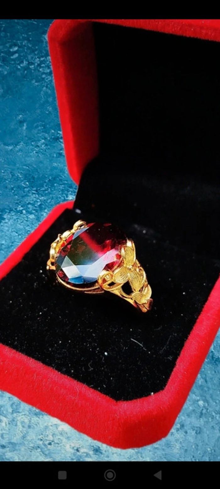 Bague💫Par-delà les Mondes💫Éclat de Grenat - photo numéro 9