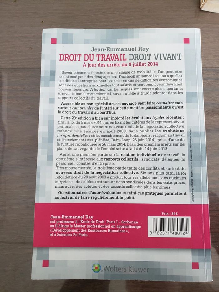Droit du travail,  Droit vivant 2014/2015 - photo numéro 2