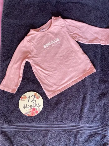 Tee shirt « bonjour mon amour » Kiabi 12 mois