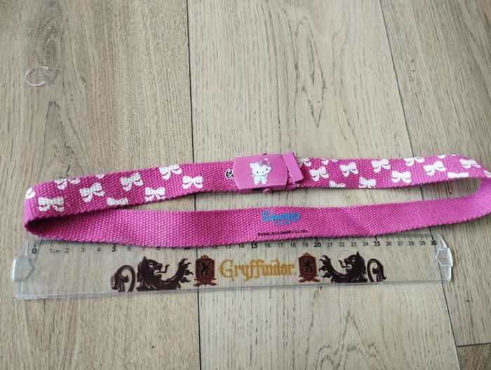 Ceinture Hello Kitty taille ajustable rose et blanche - photo numéro 2