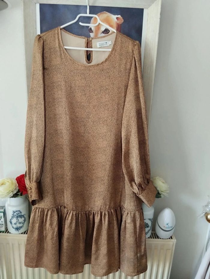 💫Robe Volantée Satin Imprimé Pois Molly Bracken T40/L💫 - photo numéro 13