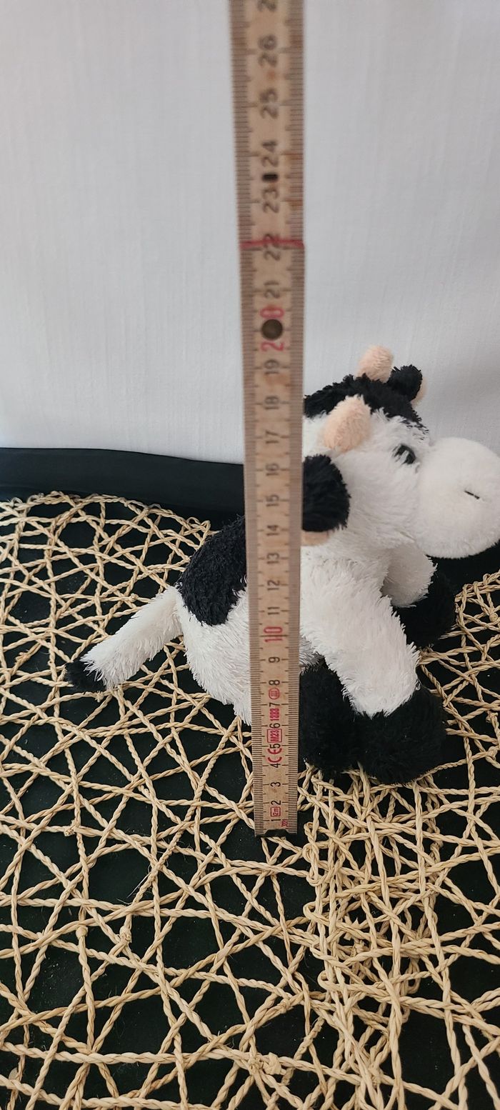 Peluche vache noire et blanche - photo numéro 3