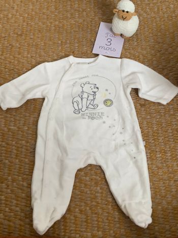 Pyjama mangue longue velours Disney 3 mois