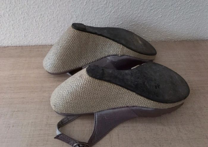 Sandales Vintage talons compensés p37 - photo numéro 3