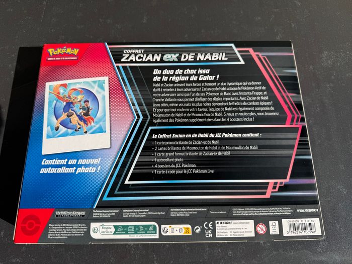 Coffret Zacian ex de Nabil Aventure ensemble Ev9 - photo numéro 2