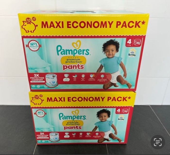 Lot de 2 packs Pampers premium protection taille 4