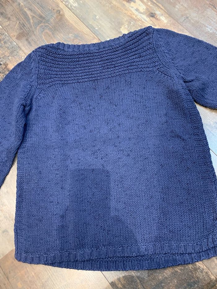 Pull bleu 85% coton - photo numéro 5