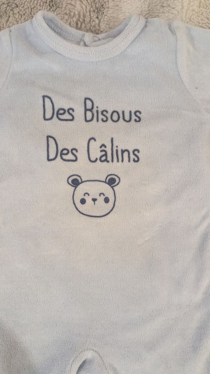 Pyjama Mes Petits Cailloux taille 1 mois - photo numéro 2