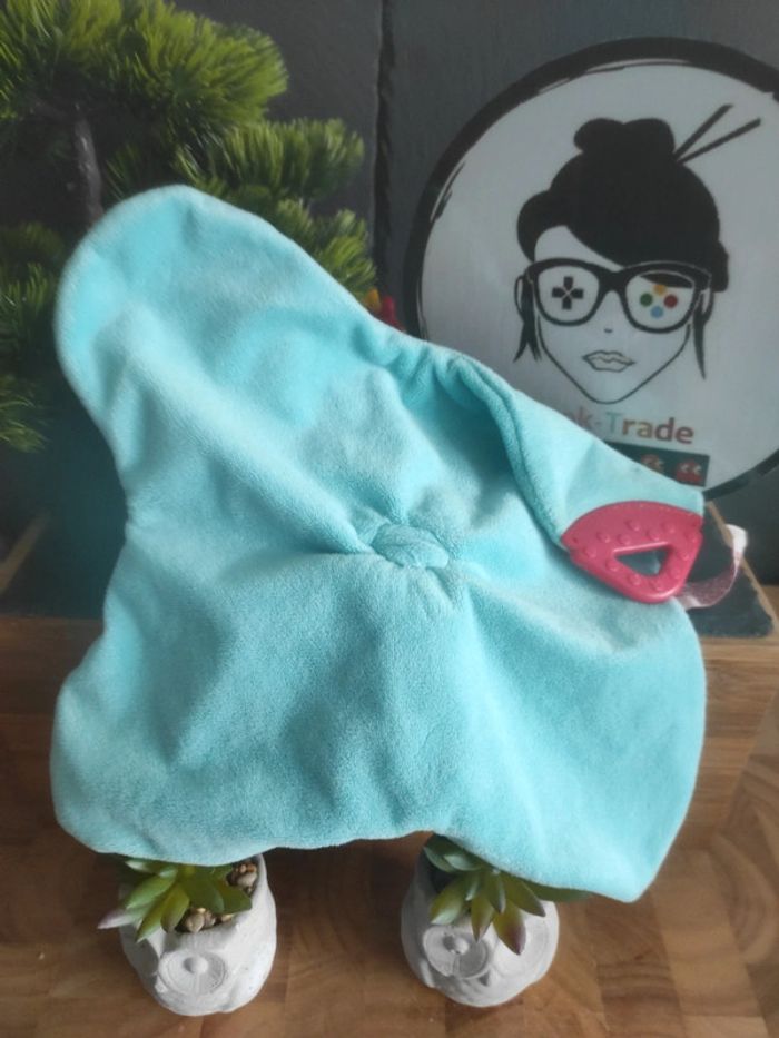 Doudou Chien Bleu Tiamo Collection Plat mouchoir #geektradedoudou - photo numéro 2