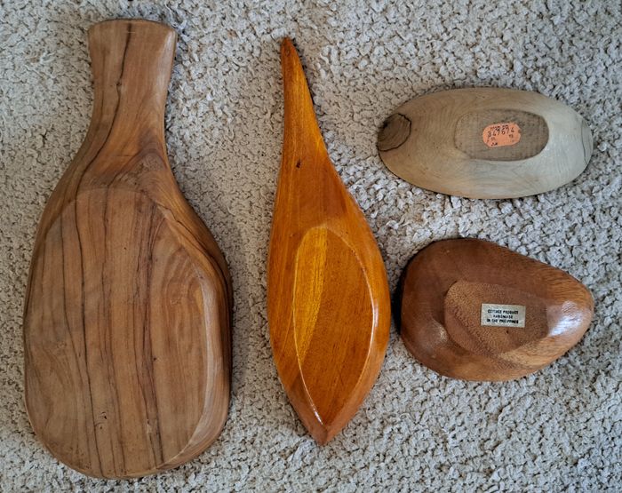 🍽 Lot de 4 coupes et bols vintage en bois - photo numéro 2