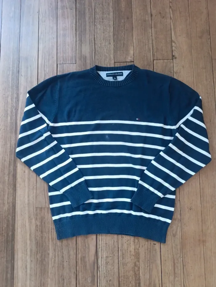 Pull a rayures tommy Hilfiger bleu Taille M