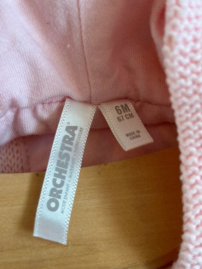 Veste tricot rose 6 mois - photo numéro 5