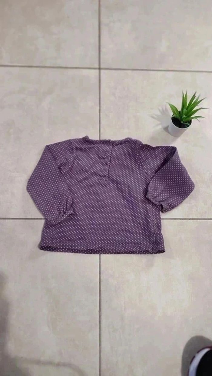 Beau Tee-shirt manches longues coton 12 mois tape à l'oeil - photo numéro 4