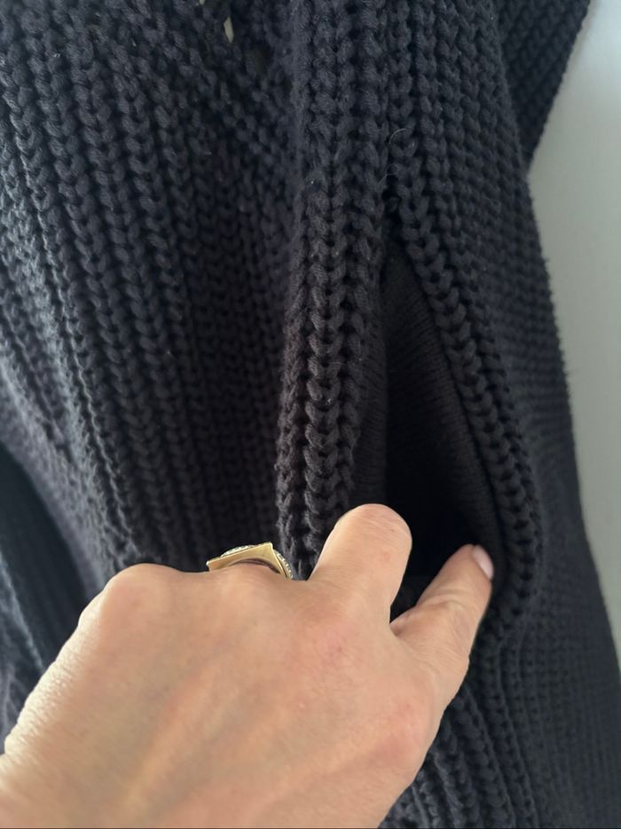 Superbe gilet cardigan noir avec poches See U Soon taille unique - photo numéro 3