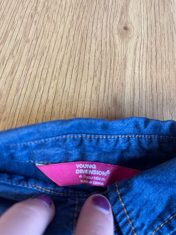 Robe en jean fille taille 110 - photo numéro 3