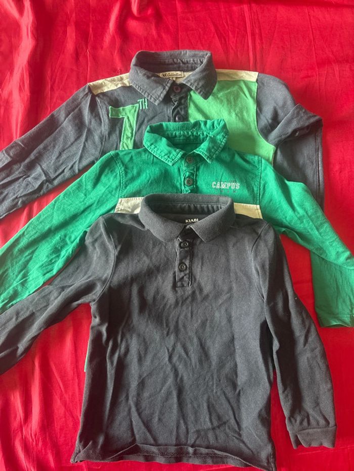 Lot polos manches longues