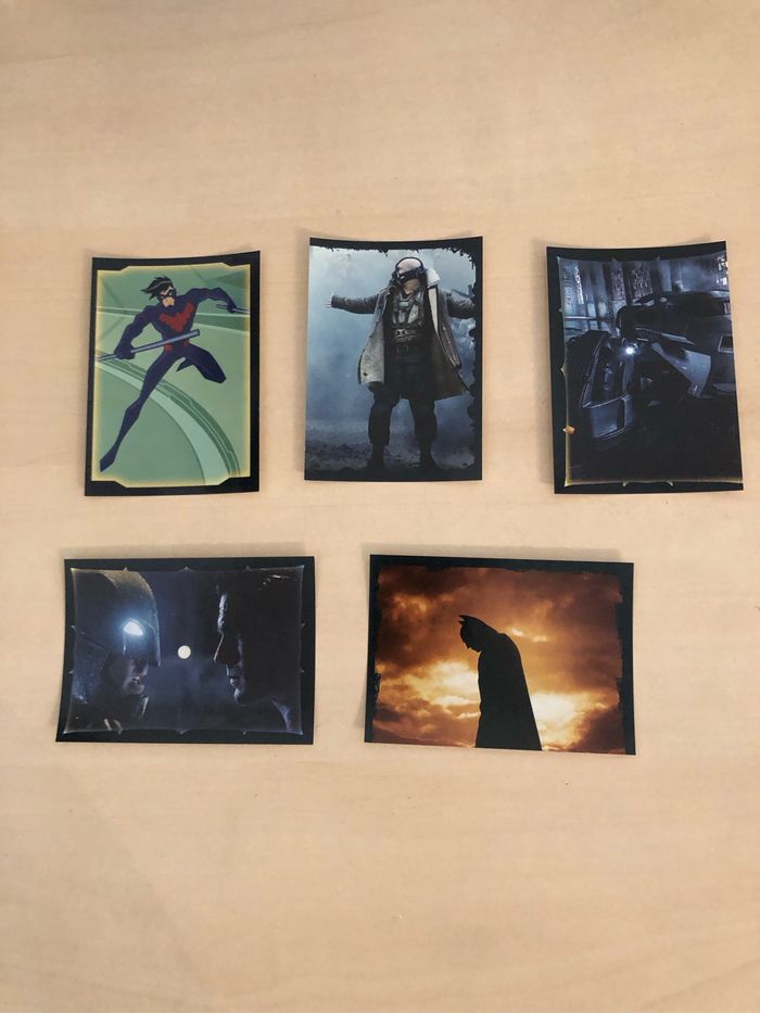 Lots de 5 autocollants Batman