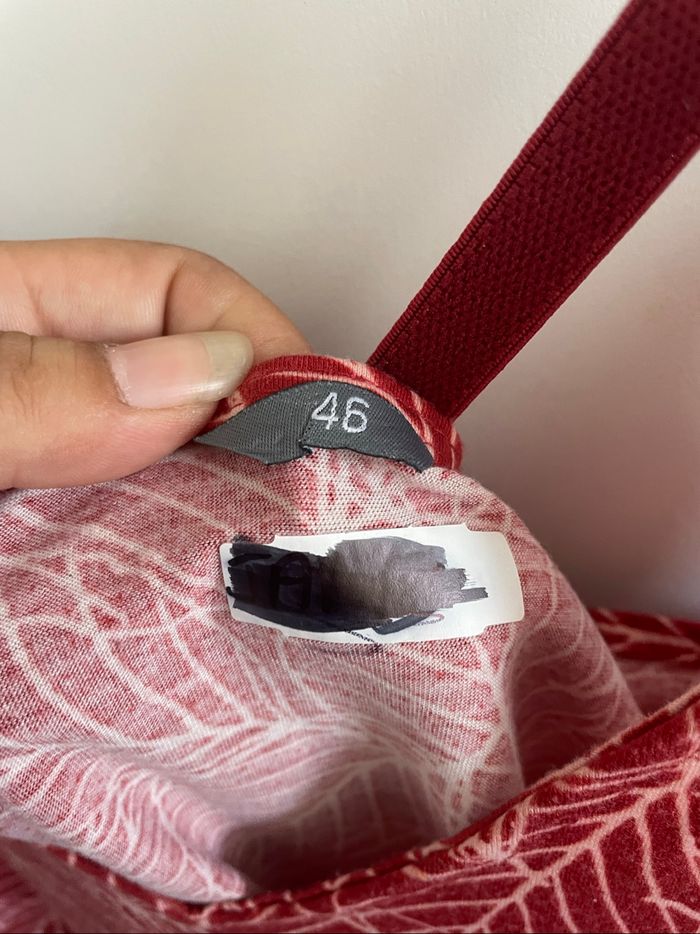 🌸debardeur rouge feuille  taille 46 zeeman 🌸 - photo numéro 4