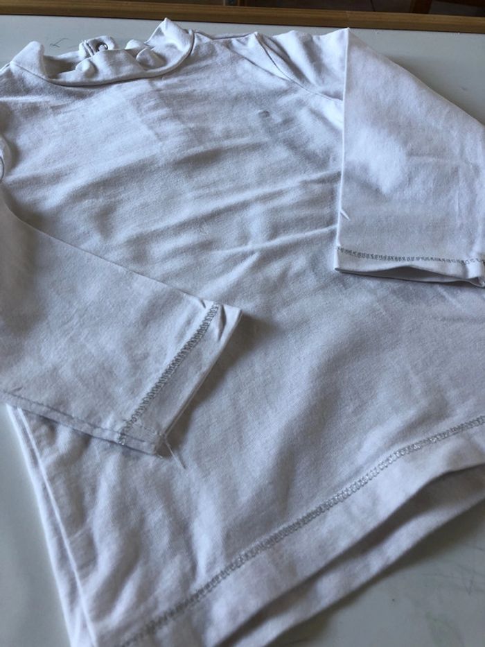 Sous pull blanc inscription - photo numéro 2