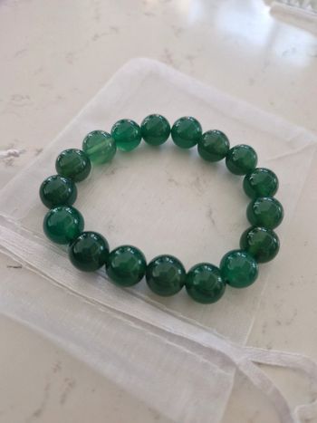 Bracelet pierre Agathe verte