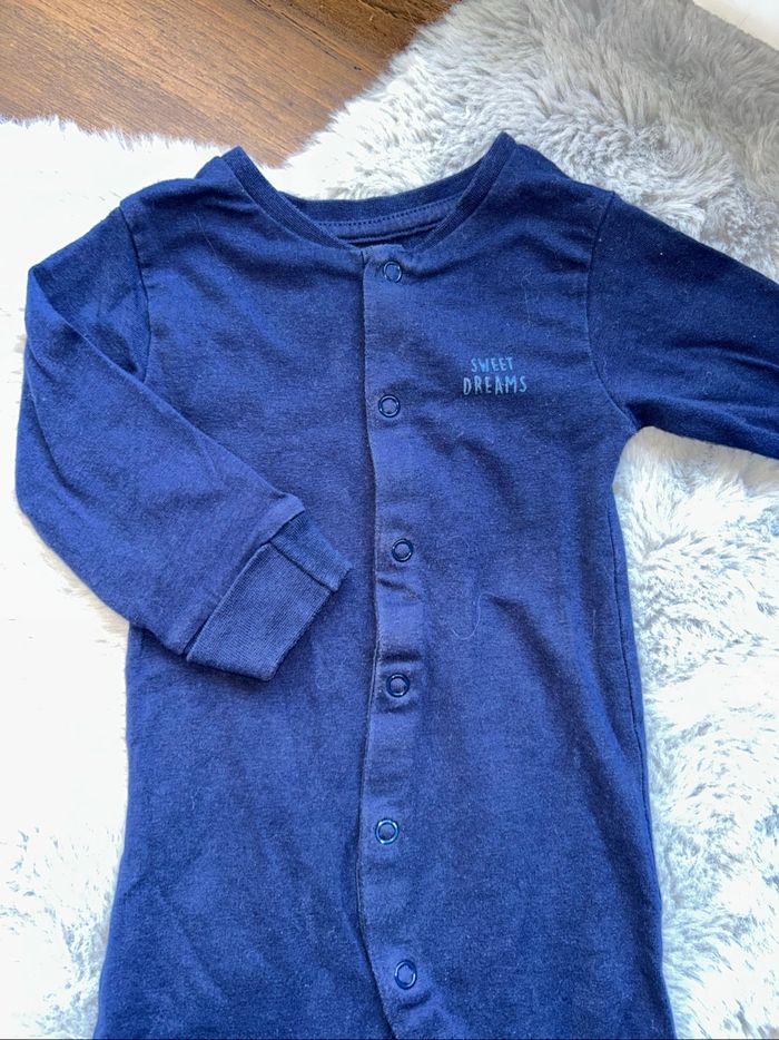 Pyjama fin bleu marine - 6 mois - Sweet & Soft - photo numéro 2