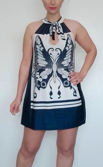 Robe été foulard papillon fluide taille unique