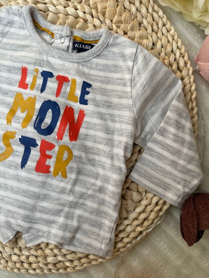 Teeshirt manches longues Kiabi 3 mois - photo numéro 2