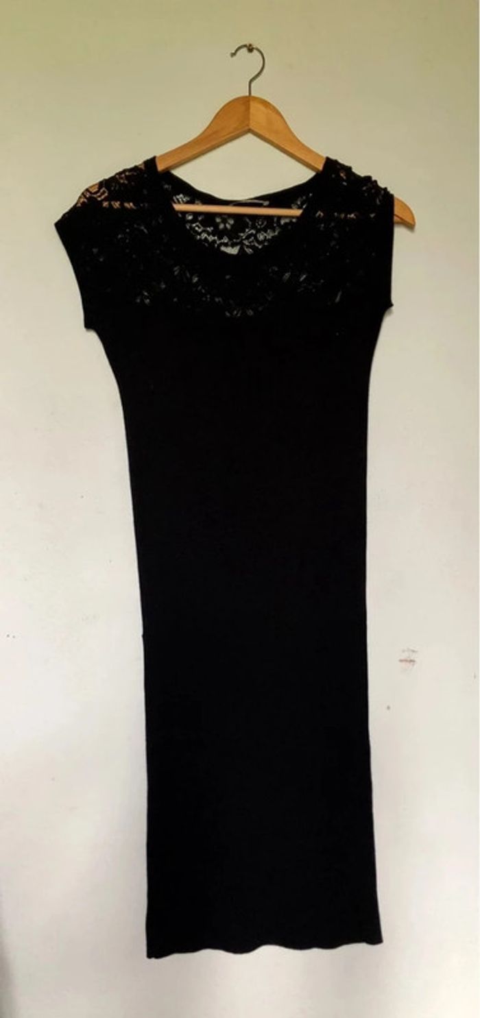 Robe moulante noire dentelle - Kookai - photo numéro 2