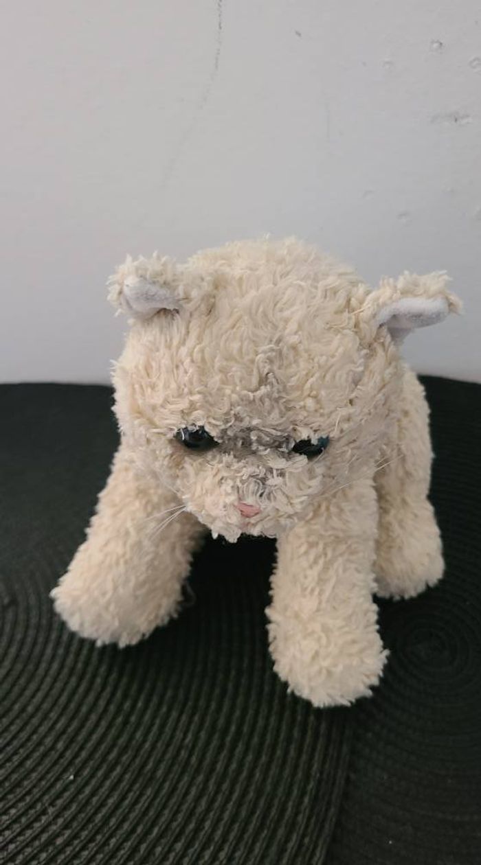 doudou chat bouclette crème gund - photo numéro 6