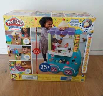 Play-Doh Kitchen Creations, Camion de Glace géant neuf 12 pots pâte à modeler