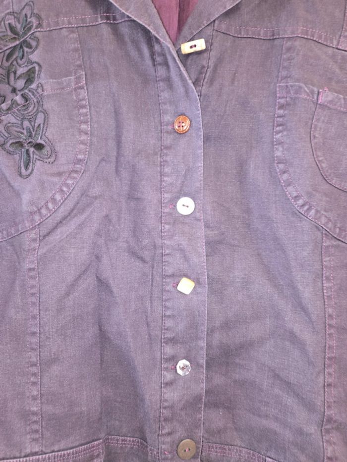 Jolie veste en jeans taille XXXL 46 Phildar - photo numéro 4
