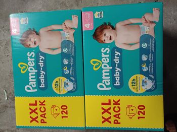 2 boîte de couche pampers taille 4 a 45€