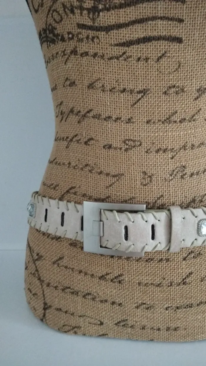 Ceinture beige femme 90 cm - photo numéro 3