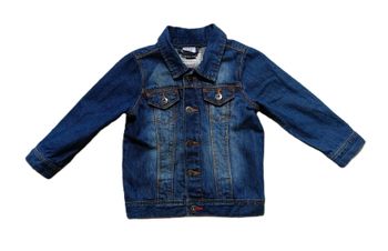 Veste en jean bleu marine effet délavé. Tape à l'oeil. Taille 2 ans. 86 cm
