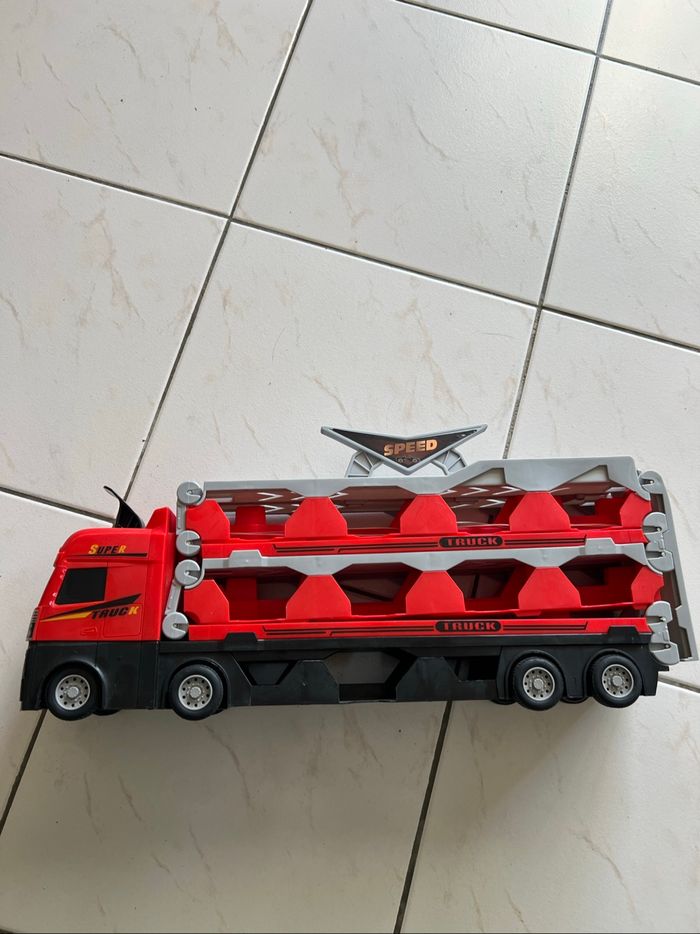 Camion jouet transformable “SPEED TRUCK” – Rampe de course intégrée – 1m90 déplié - photo numéro 5