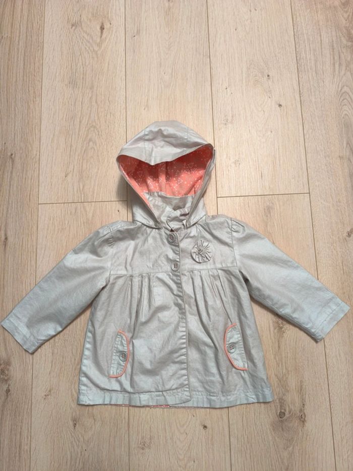 Imperméable fille Gemo avec capuche amovible - 18 mois